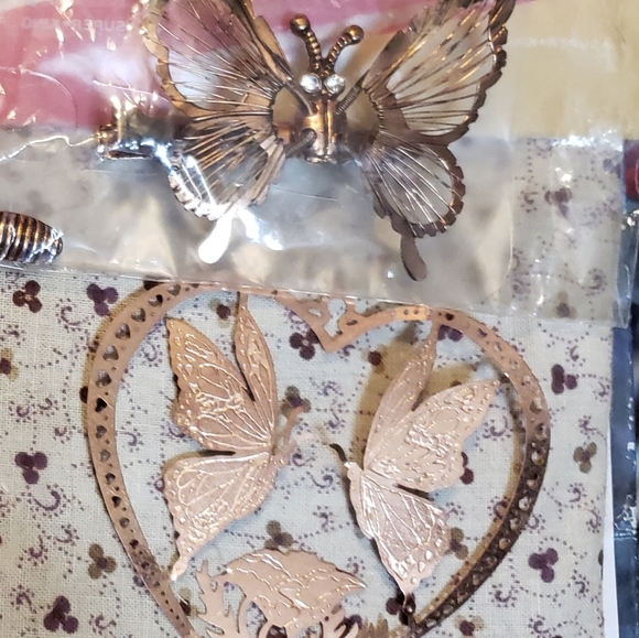 ESTATE Jewelry Lot Vintage Copper Rhinestones Rings - Picture 5 of 12